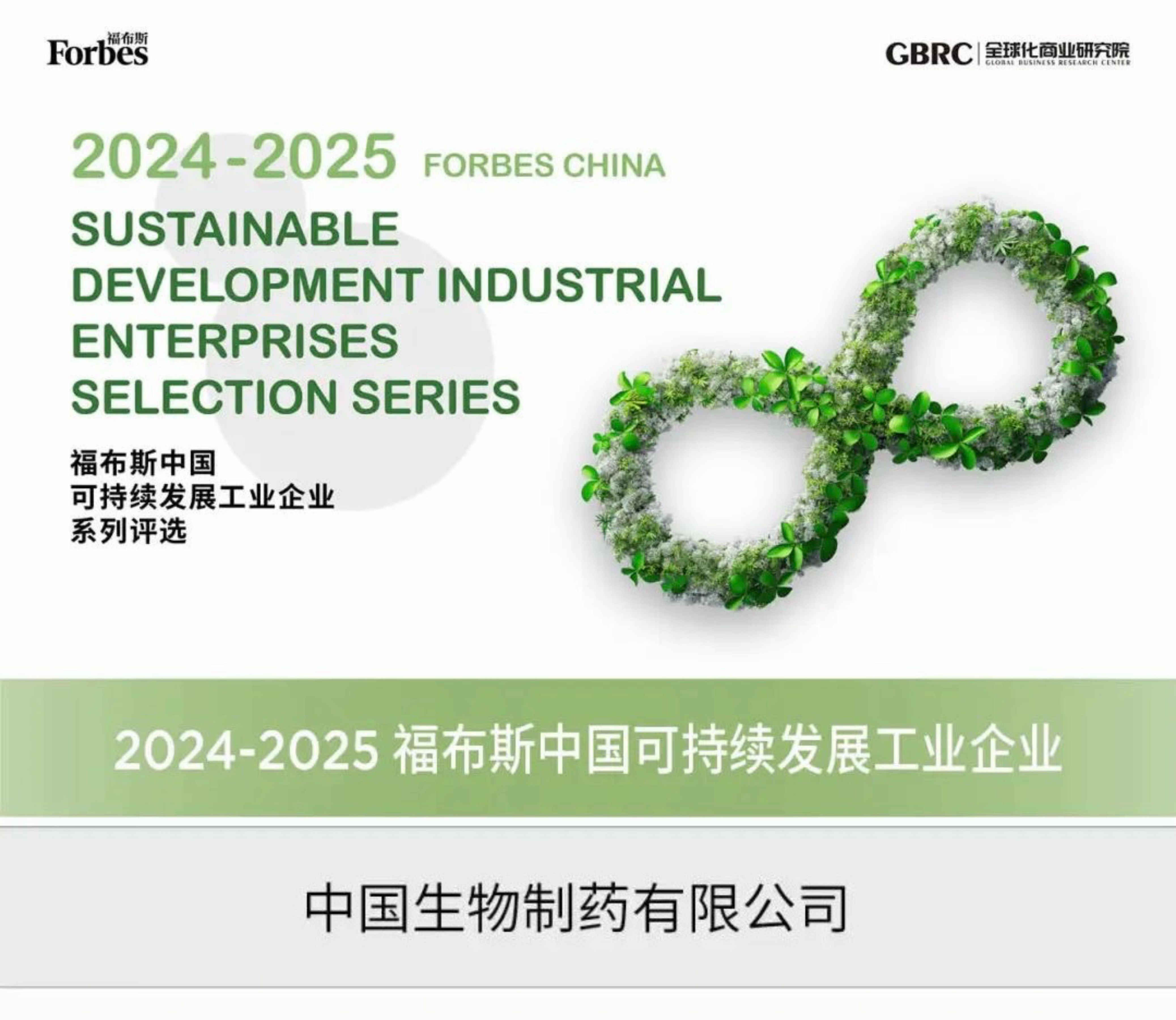 Sino Biopharm was selected for the Forbes China 